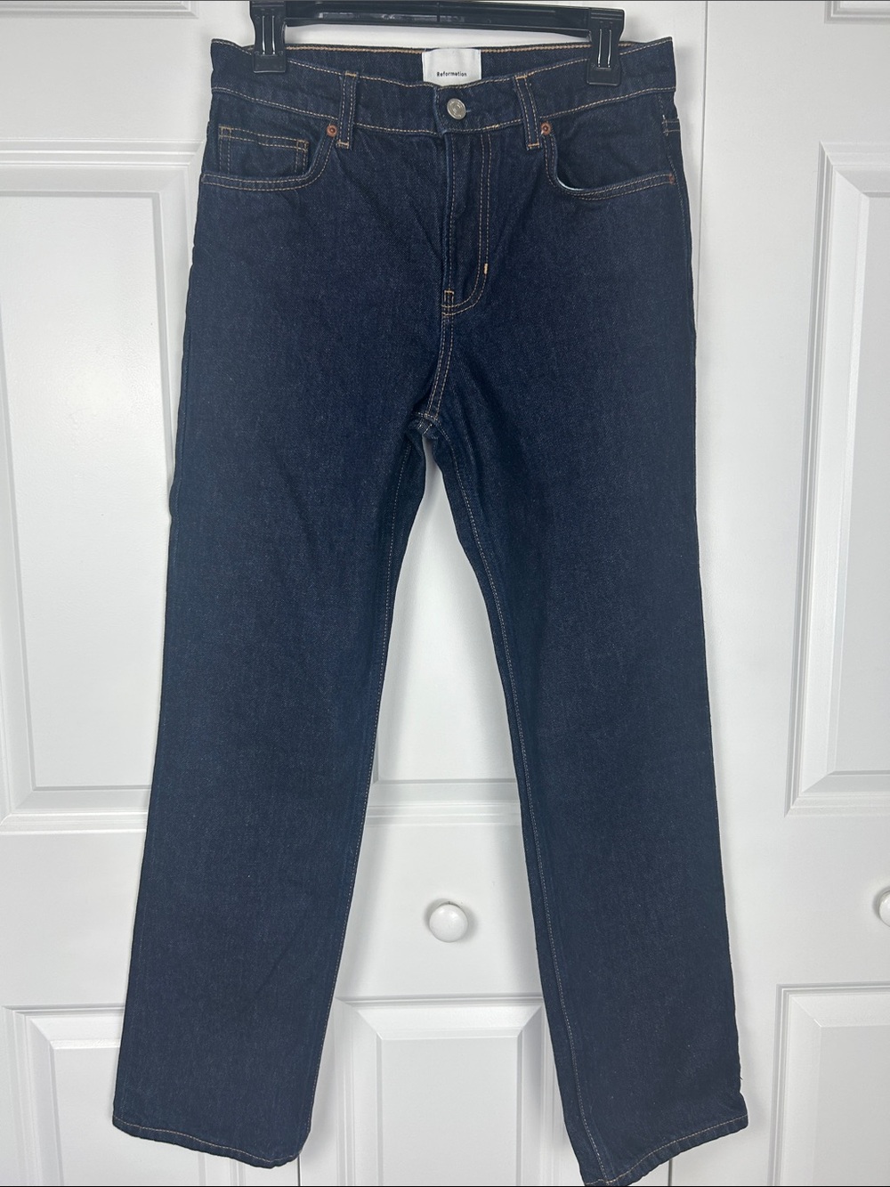 Reformation Greer Mid Rise Straight Jeans Size 27